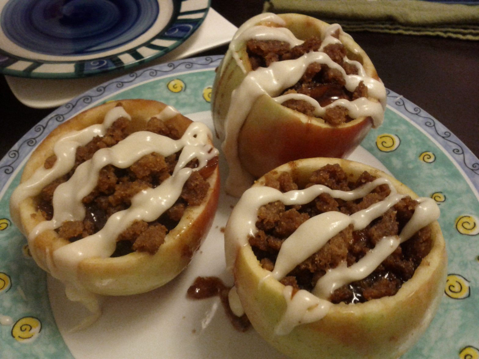 Vegan Apple Pies Inside of Apples