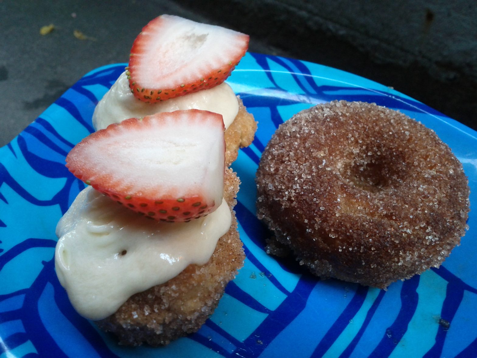 Strawberry Shortcake Doughnut Muffins