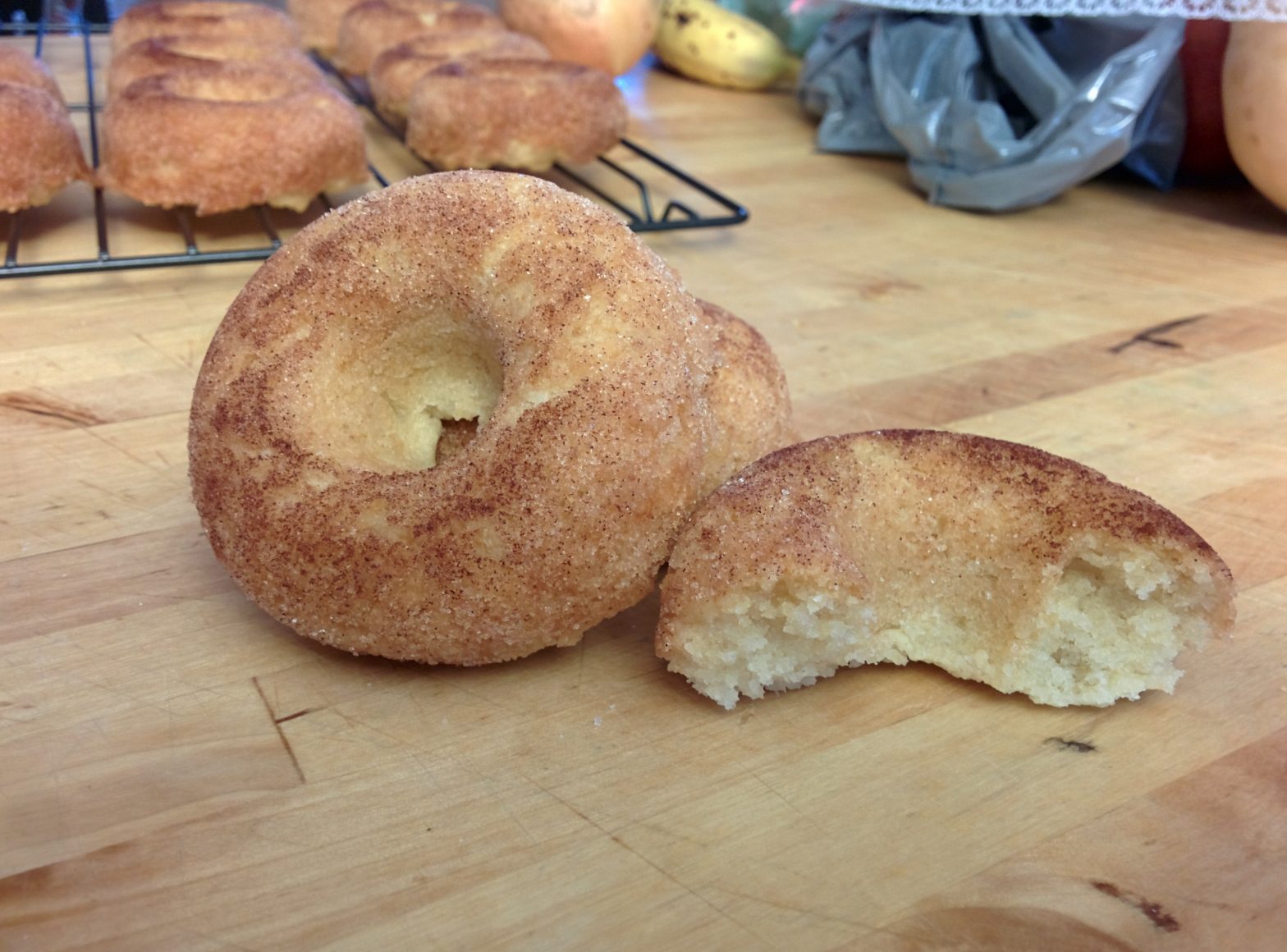 Vegan Snickerdoodle Doughnuts