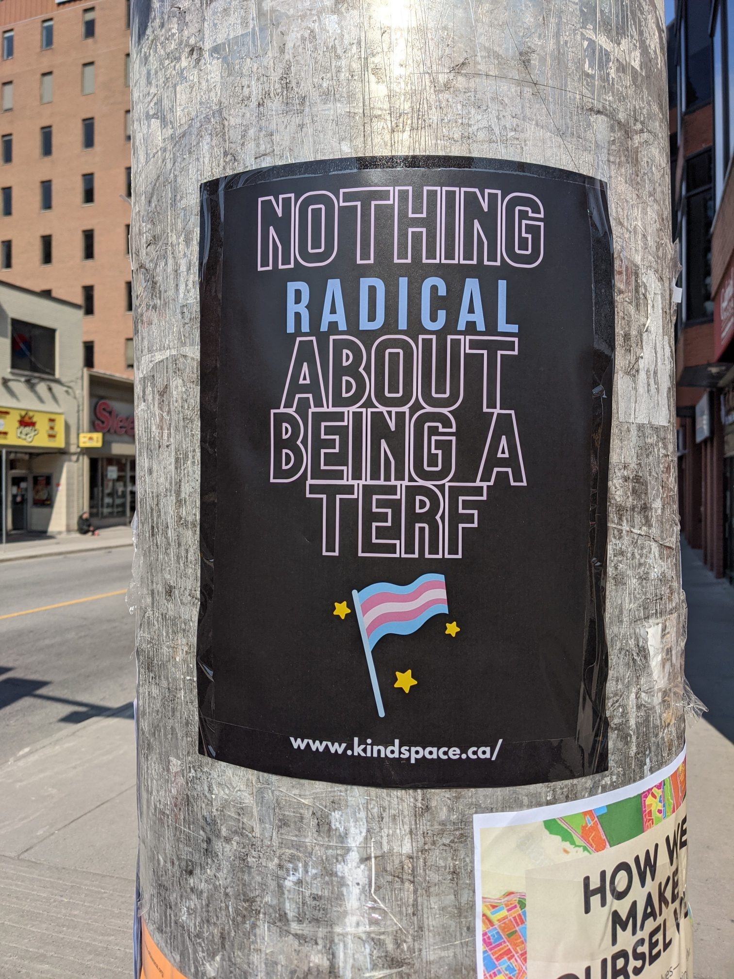Trans rights posters vandalized